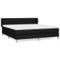 vidaXL Boxspringbett mit Matratze Schwarz 180x200 cm Stoff vidaXL Boxspringbett mit Matratze Schwarz 180x200 cm Stoff