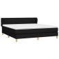 vidaXL Boxspringbett mit Matratze Schwarz 180x200 cm Stoff vidaXL Boxspringbett mit Matratze Schwarz 180x200 cm Stoff