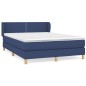 vidaXL Boxspringbett mit Matratze Blau 140x200 cm Stoff vidaXL Boxspringbett mit Matratze Blau 140x200 cm Stoff