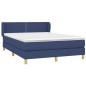 vidaXL Boxspringbett mit Matratze Blau 140x200 cm Stoff vidaXL Boxspringbett mit Matratze Blau 140x200 cm Stoff