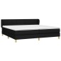 vidaXL Boxspringbett mit Matratze Schwarz 200x200 cm Stoff vidaXL Boxspringbett mit Matratze Schwarz 200x200 cm Stoff