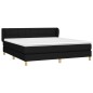 vidaXL Boxspringbett mit Matratze Schwarz 160x200 cm Stoff vidaXL Boxspringbett mit Matratze Schwarz 160x200 cm Stoff