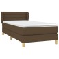 vidaXL Boxspringbett mit Matratze Dunkelbraun 90x200 cm Stoff vidaXL Boxspringbett mit Matratze Dunkelbraun 90x200 cm Stoff