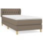 vidaXL Boxspringbett mit Matratze Taupe 90x200 cm Stoff vidaXL Boxspringbett mit Matratze Taupe 90x200 cm Stoff