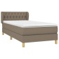 vidaXL Boxspringbett mit Matratze Taupe 90x200 cm Stoff vidaXL Boxspringbett mit Matratze Taupe 90x200 cm Stoff