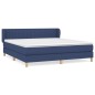 vidaXL Boxspringbett mit Matratze Blau 180x200 cm Stoff vidaXL Boxspringbett mit Matratze Blau 180x200 cm Stoff