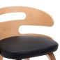 vidaXL Esszimmerstühle 2 Stk. Schwarz Bugholz und Kunstleder vidaXL Esszimmerstühle 2 Stk. Schwarz Bugholz und Kunstleder