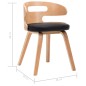 vidaXL Esszimmerstühle 2 Stk. Schwarz Bugholz und Kunstleder vidaXL Esszimmerstühle 2 Stk. Schwarz Bugholz und Kunstleder