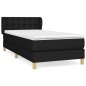 vidaXL Boxspringbett mit Matratze Schwarz 90x200 cm Stoff vidaXL Boxspringbett mit Matratze Schwarz 90x200 cm Stoff