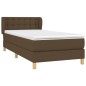 vidaXL Boxspringbett mit Matratze Dunkelbraun 100x200 cm Stoff vidaXL Boxspringbett mit Matratze Dunkelbraun 100x200 cm Stoff