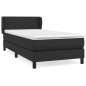 vidaXL Boxspringbett mit Matratze Schwarz 90x190 cm Kunstleder vidaXL Boxspringbett mit Matratze Schwarz 90x190 cm Kunstleder
