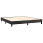 vidaXL Boxspringbett mit Matratze Schwarz 180x200 cm Kunstleder vidaXL Boxspringbett mit Matratze Schwarz 180x200 cm Kunstleder