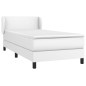 vidaXL Boxspringbett mit Matratze Weiß 100x200 cm Kunstleder vidaXL Boxspringbett mit Matratze Weiß 100x200 cm Kunstleder