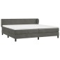 vidaXL Boxspringbett mit Matratze Dunkelgrau 200x200 cm Samt vidaXL Boxspringbett mit Matratze Dunkelgrau 200x200 cm Samt