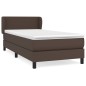 vidaXL Boxspringbett mit Matratze Braun 100x200 cm Kunstleder vidaXL Boxspringbett mit Matratze Braun 100x200 cm Kunstleder