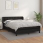 vidaXL Boxspringbett mit Matratze Schwarz 140x200 cm Kunstleder vidaXL Boxspringbett mit Matratze Schwarz 140x200 cm Kunstleder