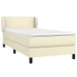 vidaXL Boxspringbett mit Matratze Creme 90x200 cm Kunstleder vidaXL Boxspringbett mit Matratze Creme 90x200 cm Kunstleder