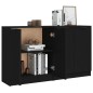 vidaXL Sideboards 2 Stk. Schwarz 60x30x70 cm Holzwerkstoff vidaXL Sideboards 2 Stk. Schwarz 60x30x70 cm Holzwerkstoff