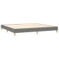 vidaXL Boxspringbett mit Matratze Dunkelgrau 200x200 cm Stoff vidaXL Boxspringbett mit Matratze Dunkelgrau 200x200 cm Stoff