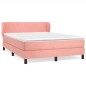 vidaXL Boxspringbett mit Matratze Rosa 140x200 cm Samt vidaXL Boxspringbett mit Matratze Rosa 140x200 cm Samt