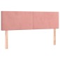 vidaXL Boxspringbett mit Matratze Rosa 140x200 cm Samt vidaXL Boxspringbett mit Matratze Rosa 140x200 cm Samt
