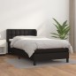 vidaXL Boxspringbett mit Matratze Schwarz 90x190 cm Kunstleder vidaXL Boxspringbett mit Matratze Schwarz 90x190 cm Kunstleder