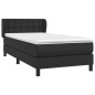 vidaXL Boxspringbett mit Matratze Schwarz 90x190 cm Kunstleder vidaXL Boxspringbett mit Matratze Schwarz 90x190 cm Kunstleder