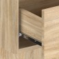 vidaXL Kopfteil mit Nachttischen Sonoma-Eiche Holzwerkstoff vidaXL Kopfteil mit Nachttischen Sonoma-Eiche Holzwerkstoff