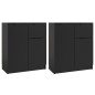 vidaXL Sideboards 2 Stk. Schwarz 60x30x70 cm Holzwerkstoff vidaXL Sideboards 2 Stk. Schwarz 60x30x70 cm Holzwerkstoff