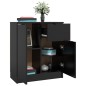 vidaXL Sideboards 2 Stk. Schwarz 60x30x70 cm Holzwerkstoff vidaXL Sideboards 2 Stk. Schwarz 60x30x70 cm Holzwerkstoff