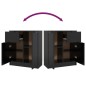 vidaXL Sideboards 2 Stk. Schwarz 60x30x70 cm Holzwerkstoff vidaXL Sideboards 2 Stk. Schwarz 60x30x70 cm Holzwerkstoff