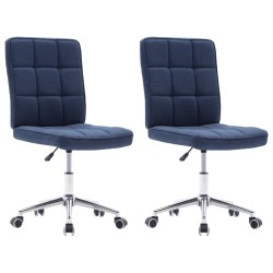 Esszimmerstühle 2 Stk. Blau Stoff