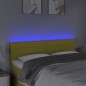 vidaXL LED Kopfteil Grün 144x5x78/88 cm Stoff