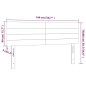 vidaXL LED Kopfteil Grün 144x5x78/88 cm Stoff