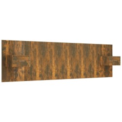 vidaXL Kopfteil mit Nachttischen Räuchereiche Holzwerkstoff