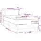 vidaXL Boxspringbett mit Matratze Hellgrau 90x200 cm Samt vidaXL Boxspringbett mit Matratze Hellgrau 90x200 cm Samt