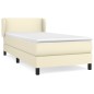 vidaXL Boxspringbett mit Matratze Creme 80x200 cm Kunstleder vidaXL Boxspringbett mit Matratze Creme 80x200 cm Kunstleder