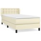 vidaXL Boxspringbett mit Matratze Creme 90x200 cm Kunstleder vidaXL Boxspringbett mit Matratze Creme 90x200 cm Kunstleder