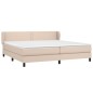 vidaXL Boxspringbett Matratze Cappuccino-Braun 200x200cm Kunstleder vidaXL Boxspringbett Matratze Cappuccino-Braun 200x200cm Kunstleder