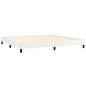 vidaXL Boxspringbett mit Matratze Weiß 200x200 cm Kunstleder vidaXL Boxspringbett mit Matratze Weiß 200x200 cm Kunstleder