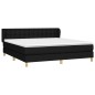 vidaXL Boxspringbett mit Matratze Schwarz 180x200 cm Stoff vidaXL Boxspringbett mit Matratze Schwarz 180x200 cm Stoff