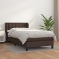 vidaXL Boxspringbett mit Matratze Braun 100x200 cm Kunstleder vidaXL Boxspringbett mit Matratze Braun 100x200 cm Kunstleder