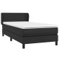 vidaXL Boxspringbett mit Matratze Schwarz 100x200 cm Kunstleder vidaXL Boxspringbett mit Matratze Schwarz 100x200 cm Kunstleder