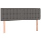 vidaXL Boxspringbett mit Matratze Grau 140x190 cm Kunstleder vidaXL Boxspringbett mit Matratze Grau 140x190 cm Kunstleder