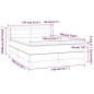 vidaXL Boxspringbett mit Matratze Grau 140x190 cm Kunstleder vidaXL Boxspringbett mit Matratze Grau 140x190 cm Kunstleder