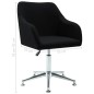 vidaXL Esszimmerstühle Drehbar 2 Stk. Schwarz Stoff vidaXL Esszimmerstühle Drehbar 2 Stk. Schwarz Stoff