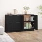 vidaXL Sideboards 2 Stk. Schwarz 60x30x70 cm Holzwerkstoff vidaXL Sideboards 2 Stk. Schwarz 60x30x70 cm Holzwerkstoff