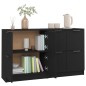 vidaXL Sideboards 2 Stk. Schwarz 60x30x70 cm Holzwerkstoff vidaXL Sideboards 2 Stk. Schwarz 60x30x70 cm Holzwerkstoff