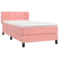 vidaXL Boxspringbett mit Matratze Rosa 100x200 cm Samt vidaXL Boxspringbett mit Matratze Rosa 100x200 cm Samt
