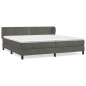vidaXL Boxspringbett mit Matratze Dunkelgrau 200x200 cm Samt vidaXL Boxspringbett mit Matratze Dunkelgrau 200x200 cm Samt